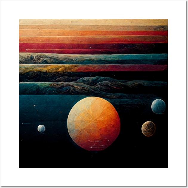 Surfaces of a solar system Wall Art by yayor